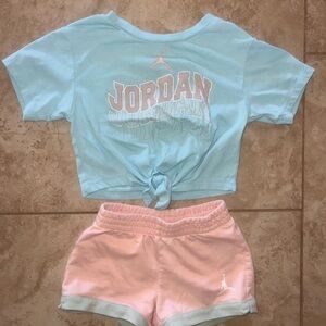 Jordan Kids Light Blue and Pink Set